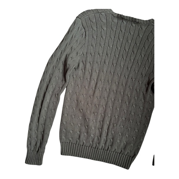 Ralph Lauren Sport Cabled Cotton V-Neck Sweater Hong Kong Women’s Size L - Picture 5 of 8